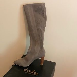Charles by Charles David stretch knit boots.  9